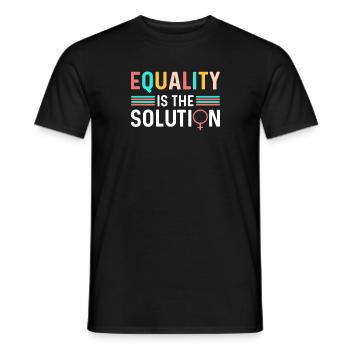 Gleichheit Ist Die Lösung. Steminist - Männer T-Shirt - Schwarz - Vorne - AI Model Male 178 light (178cm)