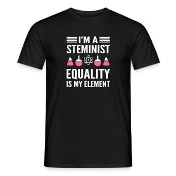 Ich Bin Ein Mintler. Gleichheit Ist Mein Element. - Männer T-Shirt - Schwarz - Vorne - AI Model Male 178 light (178cm)