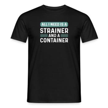 Tout ce dont j’ai besoin, c’est d’un tamis - T-shirt homme - noir - Devant - AI Model Male 178 light (178cm)