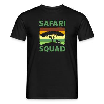 Safari-kader. Safari-familienurlaub - Männer T-Shirt - Schwarz - Vorne - AI Model Male 178 light (178cm)