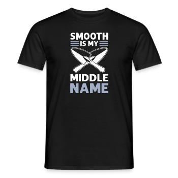 Glatt est mon deuxième prénom. Maçons en ciment. - T-shirt homme - noir - Devant - AI Model Male 178 light (178cm)