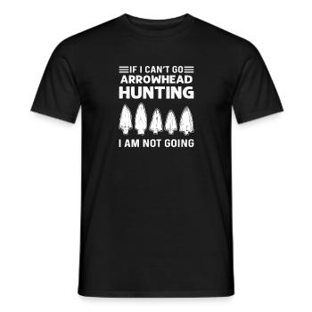 Collect artifacts. Arrowhead hunters. - Men's T-Shirt - black - Front - AI Model Male 178 light (178cm)