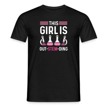 Dieses Mädchen Ist Out-stem-ding. Steminist - Männer T-Shirt - Schwarz - Vorne - AI Model Male 178 light (178cm)
