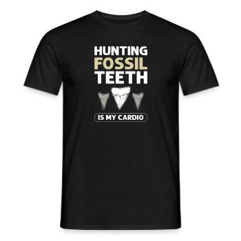 The Hunt for Fossil Teeth Is Mine - Men's T-Shirt - black - Front - AI Model Male 178 light (178cm)