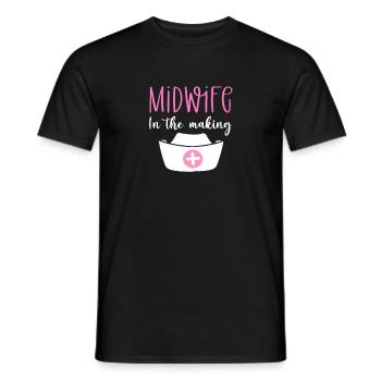 Hebamme In Spe. Geburtshelferin Und Hebamme. Ob - Männer T-Shirt - Schwarz - Vorne - AI Model Male 178 light (178cm)