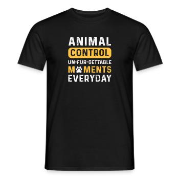 Aco. Unpelzige Momente. Tierschutzbeauftragter - Männer T-Shirt - Schwarz - Vorne - AI Model Male 178 light (178cm)