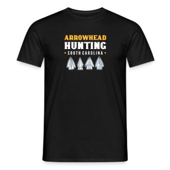 Arrowhead chassant la Caroline du Sud. Chasse à la pointe de flèche - T-shirt homme - noir - Devant - AI Model Male 178 light (178cm)