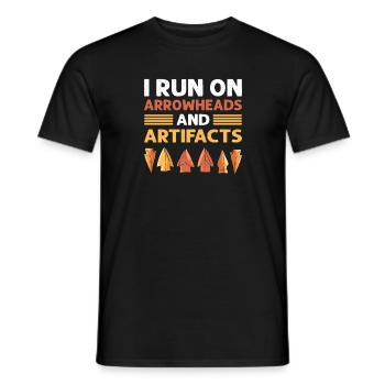 I walk on arrowheads - Men's T-Shirt - black - Front - AI Model Male 178 light (178cm)