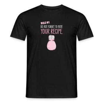Rule 1: Don't forget to add your prescription - Men's T-Shirt - black - Front - AI Model Male 178 light (178cm)