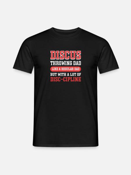 Diskuswerfender Vater. Diskuswerfer. Diskuswerfen - Männer T-Shirt - Schwarz