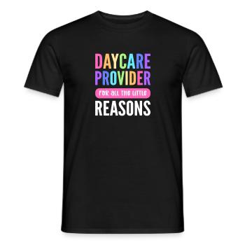 Assistante maternelle pour les petites choses de la vie. - T-shirt homme - noir - Devant - AI Model Male 178 light (178cm)
