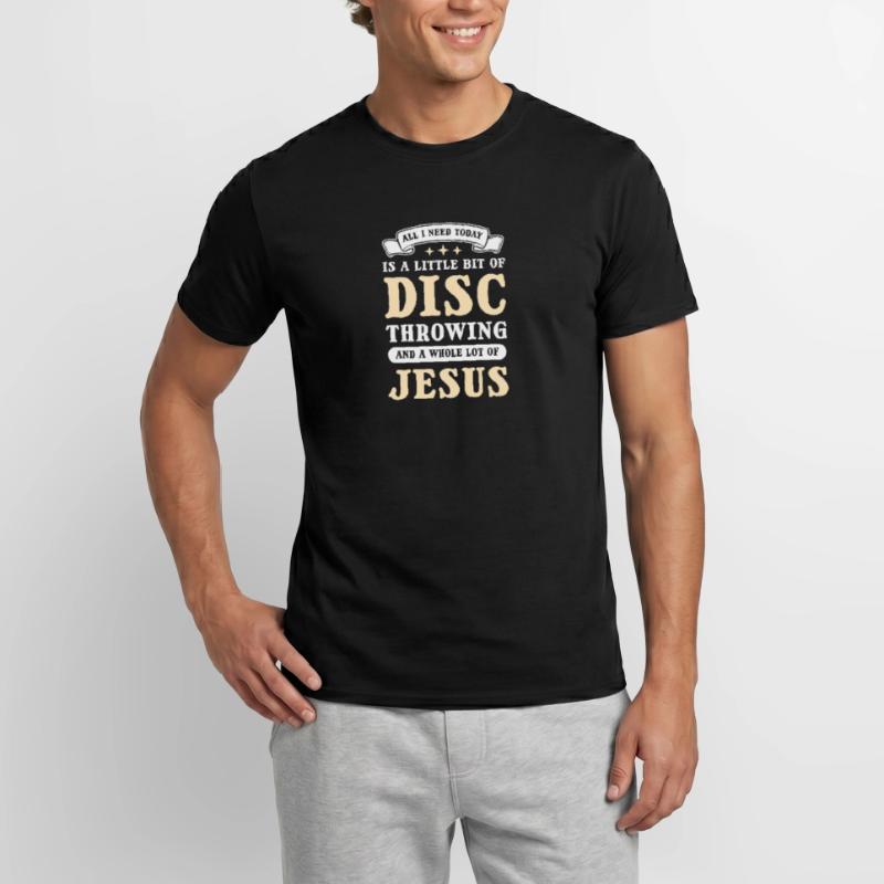 Jesus Und Das Diskuswerfen. Diskuswerfer Männer T-Shirt
