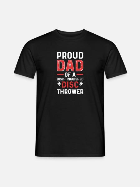 Père lanceur de disques. Lanceur de disque père - T-shirt homme - noir