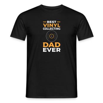 Le meilleur père collectionneur de disques vinyles de tous - T-shirt homme - noir - Devant - AI Model Male 178 light (178cm)