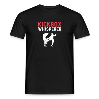 Kickbox-flüsterer. Für Kickboxer. Kickboxen - Männer T-Shirt - Schwarz - Vorne - AI Model Male 178 light (178cm)
