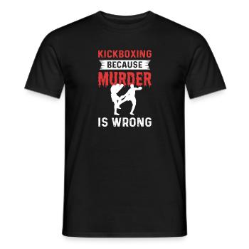 Martial-arts-kämpfer Und Kickboxer. Kickboxen - Männer T-Shirt - Schwarz - Vorne - AI Model Male 178 light (178cm)