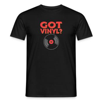 Avez-vous du vinyle? Pour les collectionneurs LP. Collection - T-shirt homme - noir - Devant - AI Model Male 178 light (178cm)
