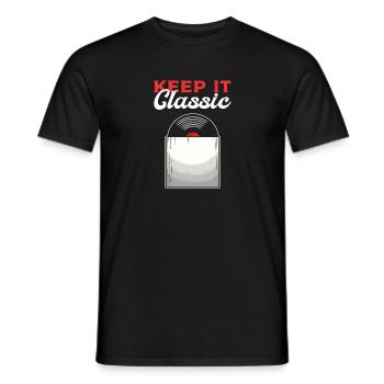 Keep It Classic. For Lp collectors. - Men's T-Shirt - black - Front - AI Model Male 178 light (178cm)