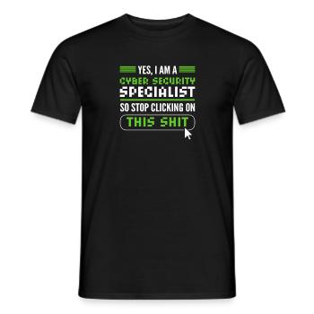 White Hat Hacker. Cyber-krieger. - Männer T-Shirt - Schwarz - Vorne - AI Model Male 178 light (178cm)