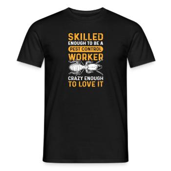 Commande de lutte antiparasitaire. - T-shirt homme - noir - Devant - AI Model Male 178 light (178cm)