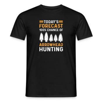 Collecte de pointes de flèches. 100% de chance de pointe de flèche - T-shirt homme - noir - Devant - AI Model Male 178 light (178cm)
