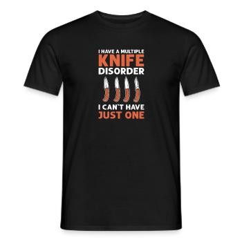 J’ai la maladie du couteau multiple. - T-shirt homme - noir - Devant - AI Model Male 178 light (178cm)