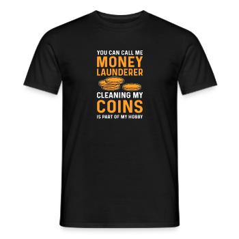 Numismatique. Pour les collectionneurs de pièces. Collecte de pièces de monnaie - T-shirt homme - noir - Devant - AI Model Male 178 light (178cm)