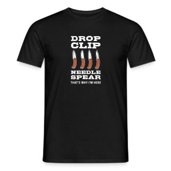 Drop Clip Needle Spear. Bladesmith. Knife - Men's T-Shirt - black - Front - AI Model Male 178 light (178cm)