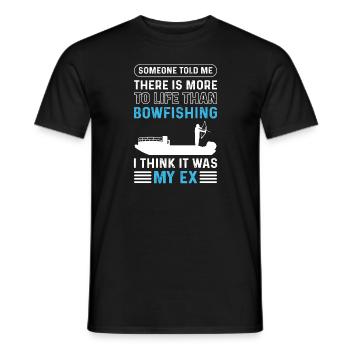 Fish fish fish -Bow hunter Fish - Men's T-Shirt - black - Front - AI Model Male 178 light (178cm)