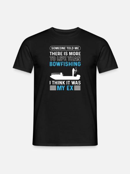 Fischfischfischfischfischfisch -Bogenjäger Fisch - Männer T-Shirt - Schwarz