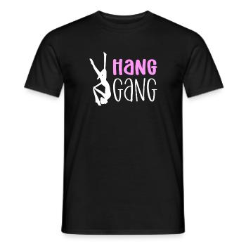 Hang gang. Air silk -Silk -Zällereisen -Silk - Men's T-Shirt - black - Front - AI Model Male 178 light (178cm)