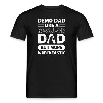 Démo papa. Comme un père normal, mais plus - T-shirt homme - noir - Devant - AI Model Male 178 light (178cm)