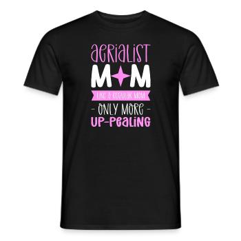 Mère aérienne. Comme une mère normale - T-shirt homme - noir - Devant - AI Model Male 178 light (178cm)