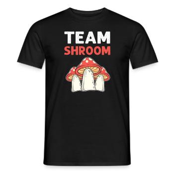 Équipe Pilz. Morel Hunter Champignon butineur - T-shirt homme - noir - Devant - AI Model Male 178 light (178cm)