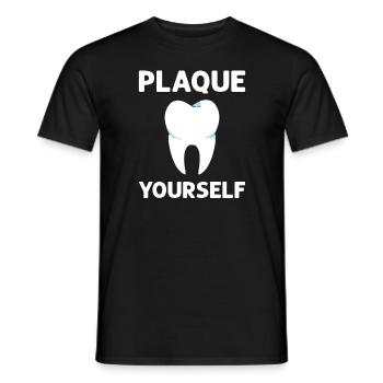 Place yourself. Orthodontics Dentures - Men's T-Shirt - black - Front - AI Model Male 178 light (178cm)