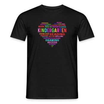 Enseignante en garderie. Enseignants du préscolaire - T-shirt homme - noir - Devant - AI Model Male 178 light (178cm)