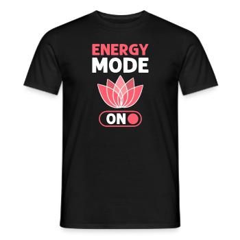 Mode de flux d’alimentation activé. Guérisseur énergétique - T-shirt homme - noir - Devant - AI Model Male 178 light (178cm)