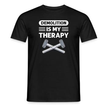 La démolition est ma thérapie. Démolition de maisons de construction - T-shirt homme - noir - Devant - AI Model Male 178 light (178cm)