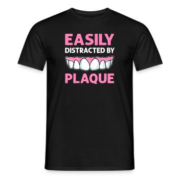 Leicht Durch Plaque Abgelenkt. Zahntechniker - Männer T-Shirt - Schwarz - Vorne - AI Model Male 178 light (178cm)
