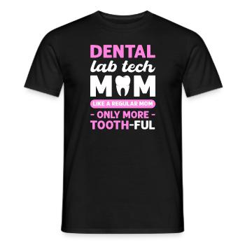 Dental nut. Like a normal mother, - Men's T-Shirt - black - Front - AI Model Male 178 light (178cm)