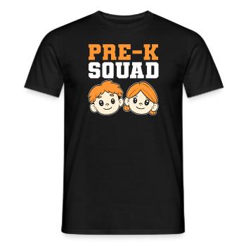 Pre-K squad. Kindergarten teacher for primary school teachers - Men's T-Shirt - black - Front - AI Model Male 178 light (178cm)