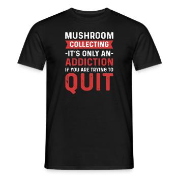 Morel Hunter Mycology Foraging Mushroom Collecting - Men's T-Shirt - black - Front - AI Model Male 178 light (178cm)
