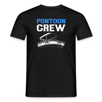 Équipage ponton pour la navigation de ponton. - T-shirt homme - noir - Devant - AI Model Male 178 light (178cm)