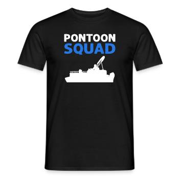 Pontoon Squad for pontoon boating. - Men's T-Shirt - black - Front - AI Model Male 178 light (178cm)