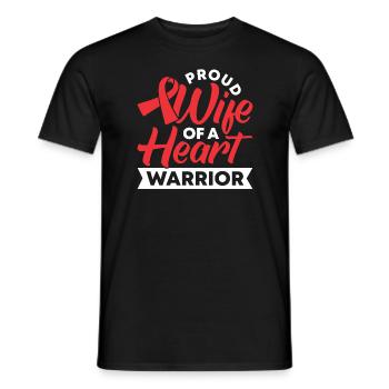 Stolze Frau Eines Herzenskriegers. Bewusstsein - Männer T-Shirt - Schwarz - Vorne - AI Model Male 178 light (178cm)