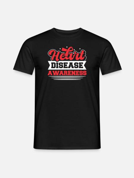 Bewusstsein Für Herzkrankheiten. Herz Gesundheit. - Männer T-Shirt - Schwarz