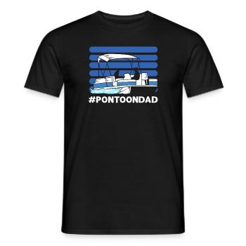 Ponton Papa. Für Pontonbootkapitän - Männer T-Shirt - Schwarz - Vorne - AI Model Male 178 light (178cm)