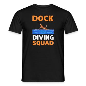 Dock dive cadre. Water Sports Dog Sport Dog Dock - Men's T-Shirt - black - Front - AI Model Male 178 light (178cm)