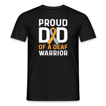 Fier père d’un guerrier sourd. Asl - T-shirt homme - noir - Devant - AI Model Male 178 light (178cm)
