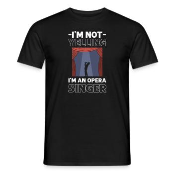 Ich Schreie Nicht. Ich Bin Ein Opernsänger. - Männer T-Shirt - Schwarz - Vorne - AI Model Male 178 light (178cm)